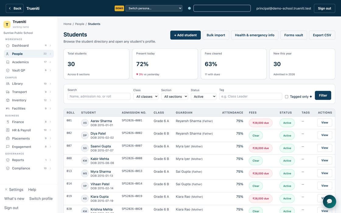 Student directory